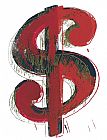 Andy Warhol Canvas Paintings - Dollar Sign 1981